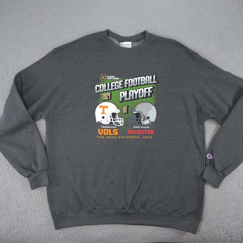 Ohio State Tennessee Champion Playoff Sweatshirt 1st Round Mens XXL Gray